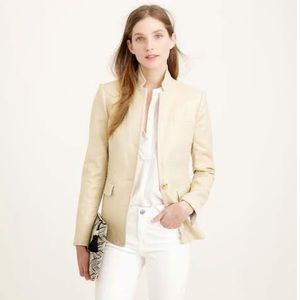 J. Crew Regent Blazer in Metallic Linen Sz 4